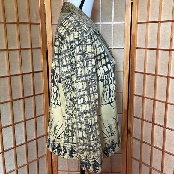 Nancy Bolen Jacket City Girl Jacket Boxy Cropped Abstract Retro Jacket - Picture 4 of 12